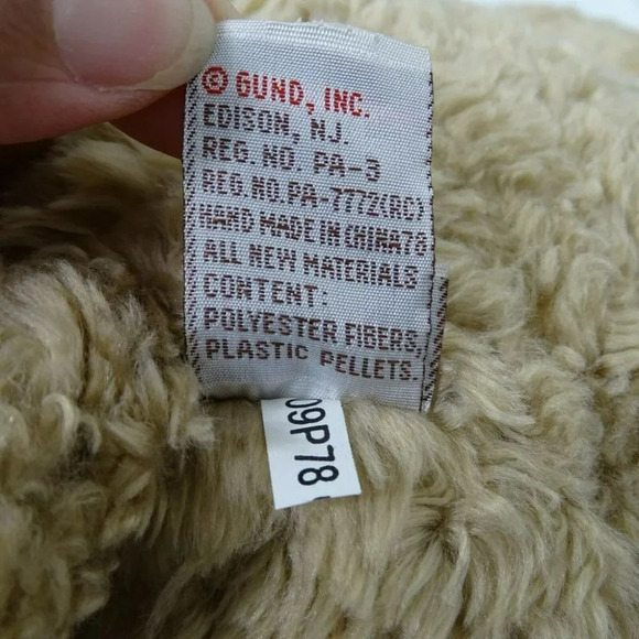 Gotta Getta Gund Teddy Bear Brown Plaid Bow 42591 - Picture 5 of 7